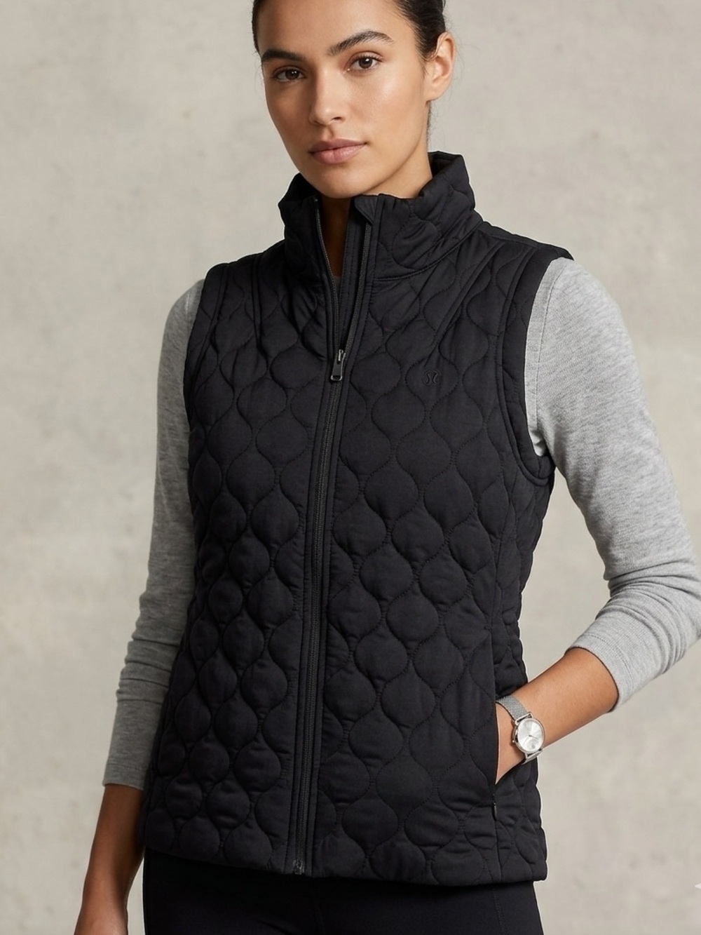 Kirkland Signature Quilted Full-Zip Vest | Black | Size XL